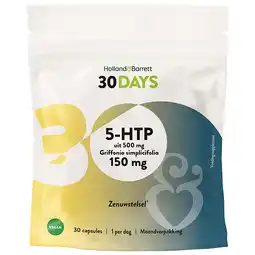 Holland & Barrett Holland & Barrett 30DAYS 5-HTP 150mg Uit 500mg Griffonia Simplicifolia - 30 capsules aanbieding