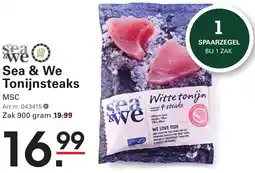 Sligro Sea & We Tonijnsteaks aanbieding