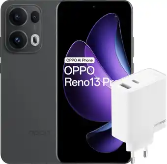 Coolblue OPPO Reno13 Pro 512GB Zwart 5G + OPPO SuperVOOC Oplader 80W met 2 Poorten aanbieding