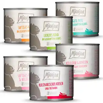 Zooplus 6x200g Mix (6 Rassen) MjAMjAM Kattenvoer Nat aanbieding