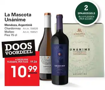 Sligro La Mascota Unánime aanbieding