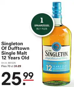 Sligro Singleton Of Dufftown Single Malt 12 Years Old aanbieding