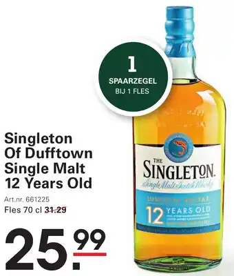 Sligro Singleton Of Dufftown Single Malt 12 Years Old aanbieding