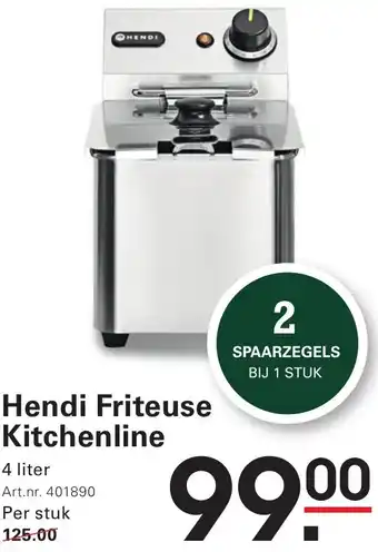 Sligro Hendi Friteuse Kitchenline aanbieding
