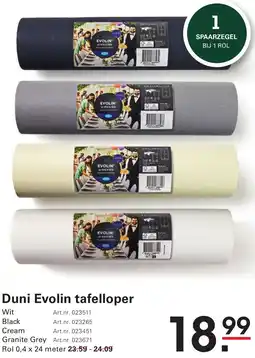 Sligro Duni Evolin tafelloper aanbieding