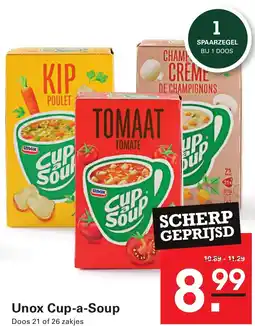 Sligro Unox Cup-a-Soup aanbieding