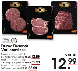 Sligro Duroc Reserva Varkensvlees aanbieding