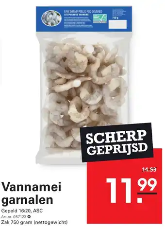 Sligro Vannamei garnalen aanbieding