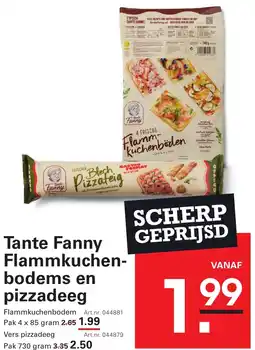 Sligro Tante Fanny Flammkuchen Bodems en pizzadeeg aanbieding