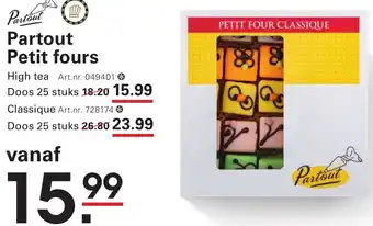 Sligro Partout Petit fours aanbieding