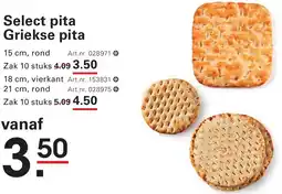 Sligro Select pita Griekse pita aanbieding