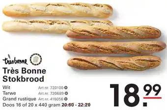 Sligro Très Bonne Stokbrood aanbieding