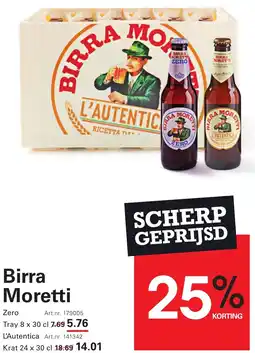Sligro Birra Moretti aanbieding
