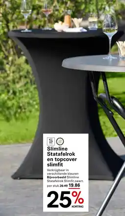 Sligro Slimline Statafelrok en topcover slimfit aanbieding