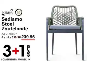 Sligro Sediamo Stoel Zoutelande aanbieding