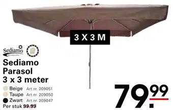 Sligro Sediamo Parasol aanbieding
