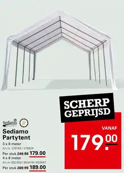Sligro Sediamo Partytent aanbieding