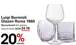 Sligro Luigi Bormioli Glazen Roma 1960 aanbieding