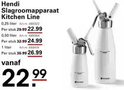 Sligro Hendi Slagroomapparaat Kitchen Line aanbieding