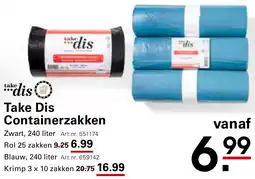 Sligro Take Dis Containerzakken aanbieding
