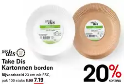 Sligro Take Dis Kartonnen borden aanbieding