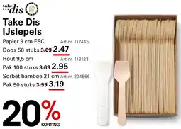 Sligro Take Dis IJslepels aanbieding