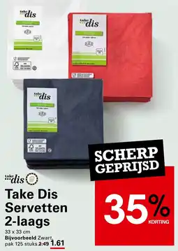 Sligro Take Dis Servetten 2-laags aanbieding