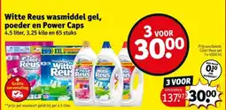 Kruidvat Witte Reus wasmiddel gel, poeder en Power Caps aanbieding