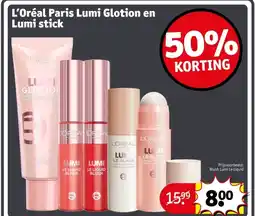 Kruidvat L'Oréal Paris Lumi Glotion en Lumi stick aanbieding