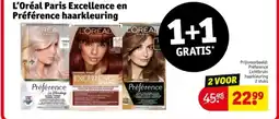 Kruidvat L'Oréal Paris Excellence en Préférence haarkleuring aanbieding