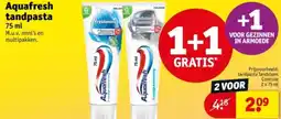 Kruidvat Aquafresh tandpasta aanbieding