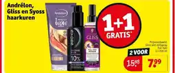 Kruidvat Andrélon, Gliss en Syoss haarkuren aanbieding