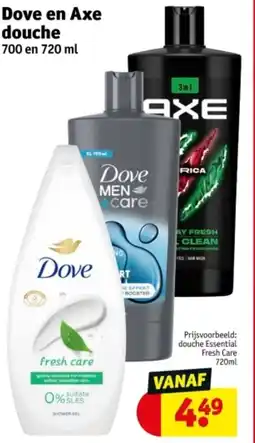 Kruidvat Dove en Axe douche aanbieding