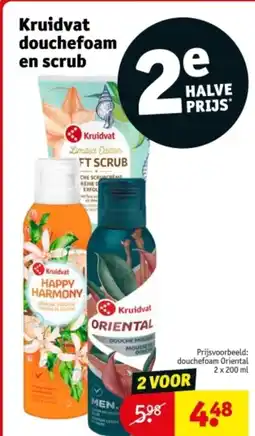 Kruidvat Kruidvat douchefoam en scrub aanbieding
