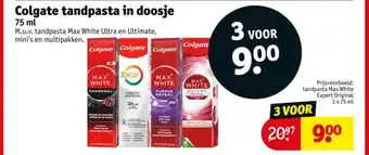 Kruidvat Colgate tandpasta in doosje aanbieding