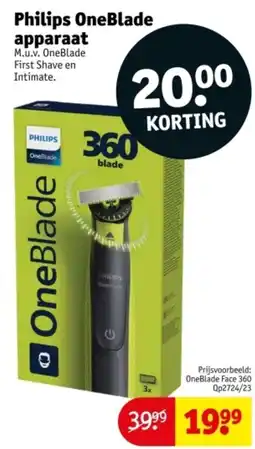 Kruidvat Philips OneBlade apparaat aanbieding