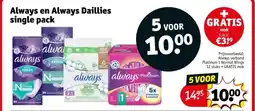 Kruidvat Always en Always Daillies aanbieding