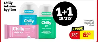 Kruidvat Chilly intieme hygiëne aanbieding