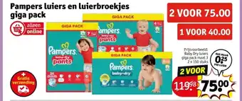 Kruidvat Pampers luiers en luierbroekjes aanbieding
