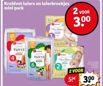 Kruidvat Kruidvat luiers en luierbroekjes mini pack aanbieding