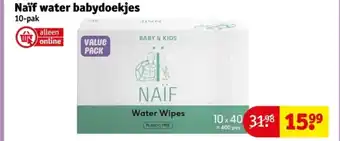 Kruidvat Naïf water babydoekjes aanbieding