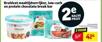 Kruidvat Kruidvat maaltijdverrijker, low-carb en protein chocolate break bar aanbieding