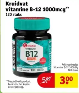 Kruidvat Kruidvat vitamine B-12 1000mcg aanbieding