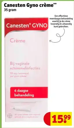 Kruidvat Canesten Gyno crème aanbieding