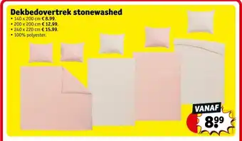 Kruidvat Dekbedovertrek stonewashed aanbieding