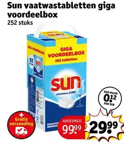 Kruidvat Sun vaatwastabletten giga Witte Reus toiletblok aanbieding