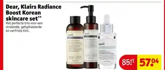 Kruidvat Dear, Klairs Radiance Boost Korean skincare set aanbieding