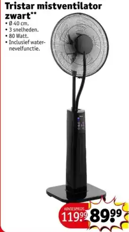 Kruidvat Tristar mistventilator zwart aanbieding