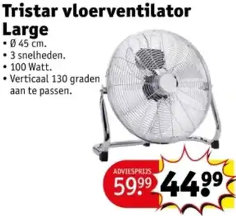 Kruidvat Tristar vloerventilator Large aanbieding