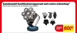Kruidvat Sansbeauté hoofdscheerapparaat met extra scheerkop aanbieding